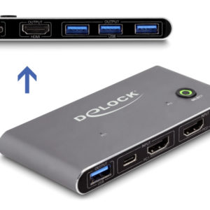 DELOCK HDMI KVM switch 18647 με 4x θύρες USB 5Gbps