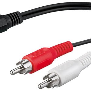 GOOBAY καλώδιο 3.5mm θηλυκό σε 2x αρσενικό RCA 50092