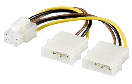 GOOBAY καλώδιο 2x molex 4pin σε 1x 6pin 51360