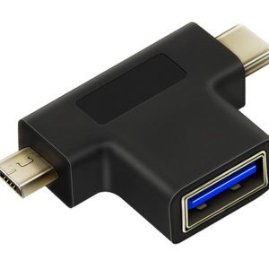 CABLETIME αντάπτορας USB σε USB-C & micro USB CT-3IN1-AB