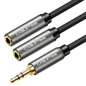 CABLETIME καλώδιο ήχου 3.5mm σε 2x 3.5mm CT-P12G