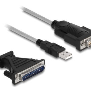 DELOCK καλώδιο USB σε RS-232 DB9 61314 με αντάπτορα DB25