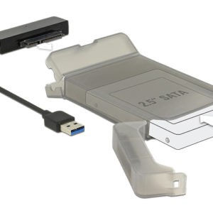 DELOCK αντάπτορας USB σε SATA 62742 με θήκη για 2.5" HDD/SSD