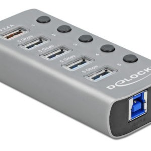 DELOCK USB hub 63262 με διακόπτες