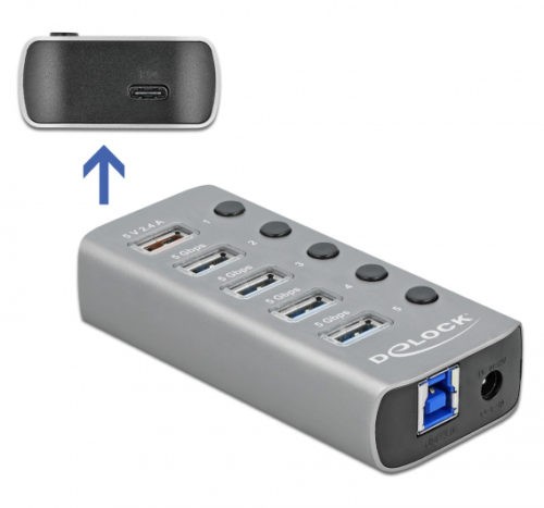 DELOCK USB hub 63263 με διακόπτες