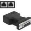 DELOCK αντάπτορας D-Sub 15 Pin σε 2x RJ45 66806