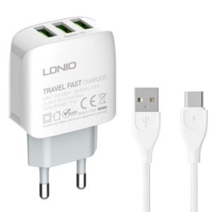 LDNIO φορτιστής τοίχου A3312 με καλώδιο USB-C