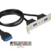 DELOCK Cable USB 3.0 2x Type-A female σε 19pin header female