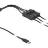 DELOCK καλώδιο USB Type-C σε 3x DC 5.5 x 2.1mm 86801