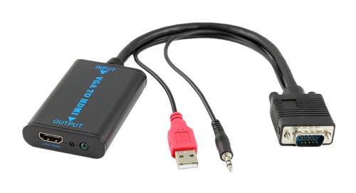 POWERTECH αντάπτορας VGA/USB/3.5mm σε HDMI CAB-H070