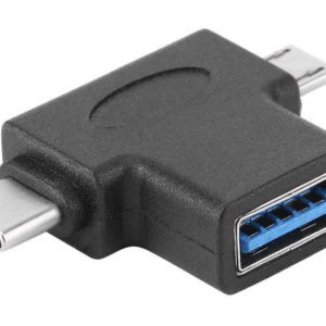 POWERTECH αντάπτορας USB σε USB-C & Micro USB CAB-U117