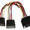 POWERTECH καλώδιο SATA 15pin male σε 2x 15pin female CAB-W012