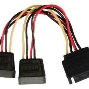 POWERTECH καλώδιο SATA 15pin male σε 2x 15pin female CAB-W012