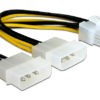 POWERTECH καλώδιο 2x molex 3pin σε 1x 8pin CAB-W041