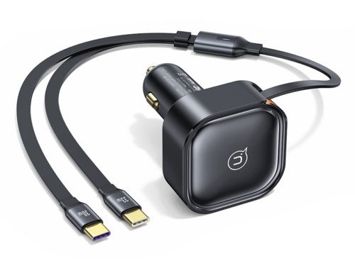 USAMS φορτιστής αυτοκινήτου US-CC220 με καλώδιο 2x USB-C