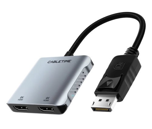 CABLETIME αντάπτορας DisplayPort σε 2x HDMI CT-DM2H8K-AG