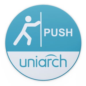 UNIARCH αυτοκόλλητο Push HW200222