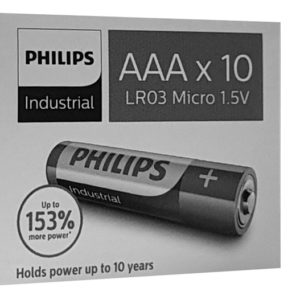 PHILIPS Industrial αλκαλικές μπαταρίες LR03I10C/10