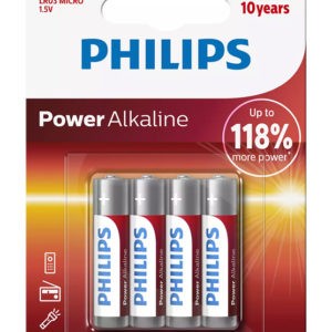 PHILIPS Power αλκαλικές μπαταρίες LR03P4B/5