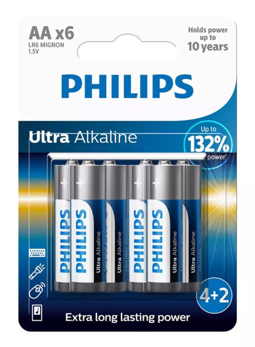 PHILIPS Ultra αλκαλικές μπαταρίες LR6E6BP/10