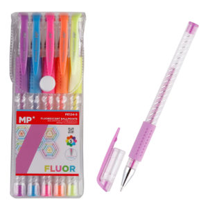 MP σετ στυλό fluorescent ballpoint PE124-5