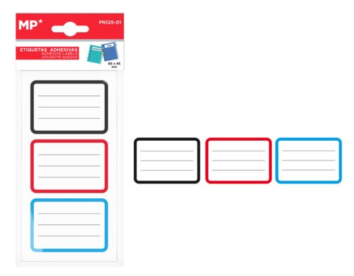 MP αυτοκόλλητες ετικέτες τετραδίων PN125-01