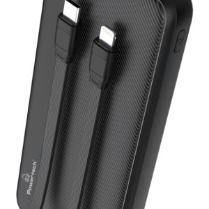 POWERTECH power bank με καλώδια και οθόνη PT-1063 10000mAh