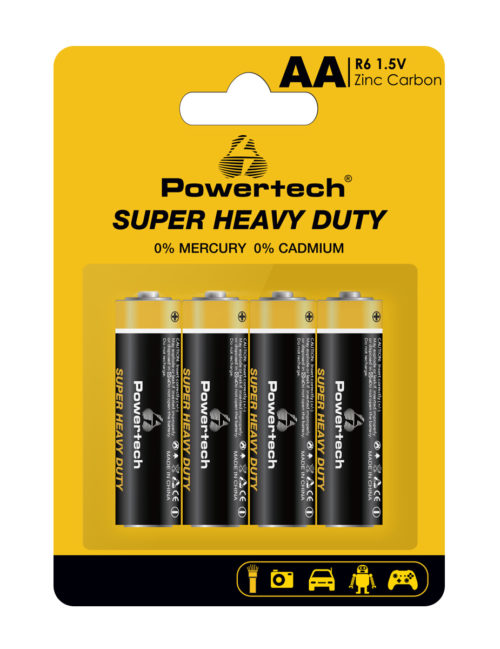 POWERTECH μπαταρίες Zinc Carbon Super Heavy Duty PT-1219