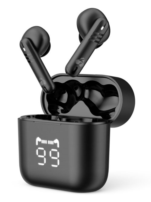 POWERTECH earphones με θήκη φόρτισης PT-1227