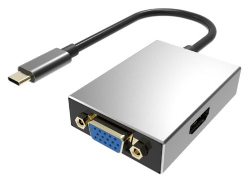 POWERTECH αντάπτορας USB-C σε HDMI/VGA/USB PTH-050