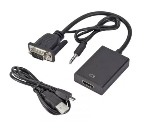 POWERTECH αντάπτορας VGA & 3.5mm σε HDMI PTH-078