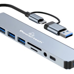 POWERTECH USB hub PTR-0151 με card reader