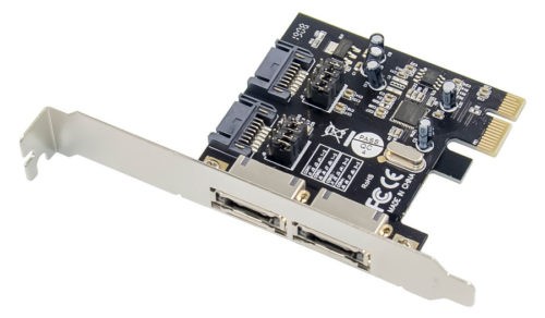 POWERTECH κάρτα επέκτασης PCIe σε 2x SATA ST51