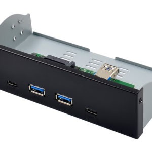 POWERTECH front panel 5.25" σε 2x USB 3.1 & 2x USB-C