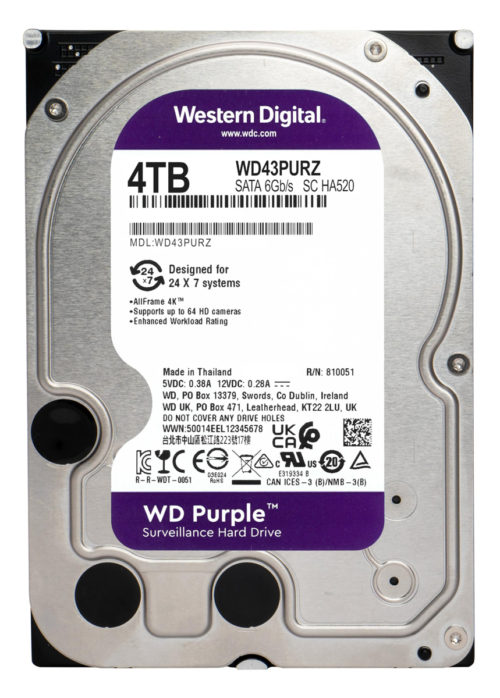 WD σκληρός δίσκος 3.5" Purple Surveillance 4TB