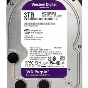 WD σκληρός δίσκος 3.5" Purple Surveillance 3TB