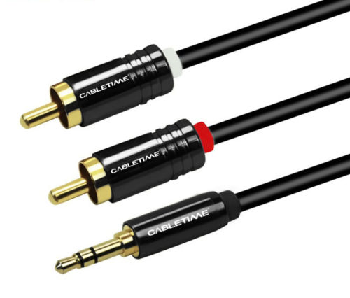 CABLETIME καλώδιο ήχου 3.5mm σε 2x RCA CT-P12G