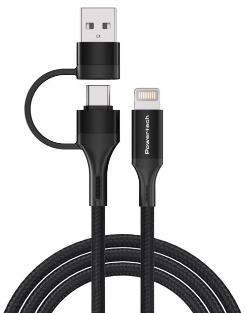 POWERTECH καλώδιο USB & USB-C σε Lightning PTR-0159