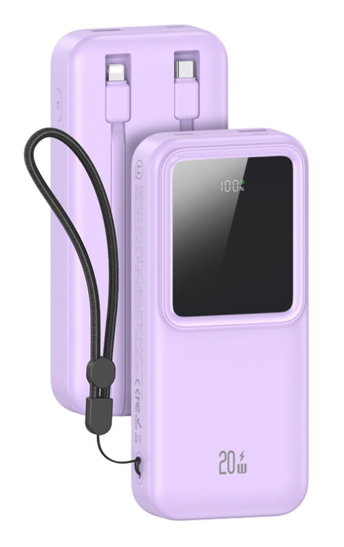 USAMS power bank US-CD212 με καλώδια