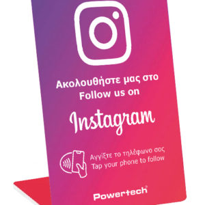 POWERTECH NFC επιτραπέζιο stand Follow us on Instagram PT-1405