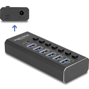 DELOCK USB hub 64326 με διακόπτες