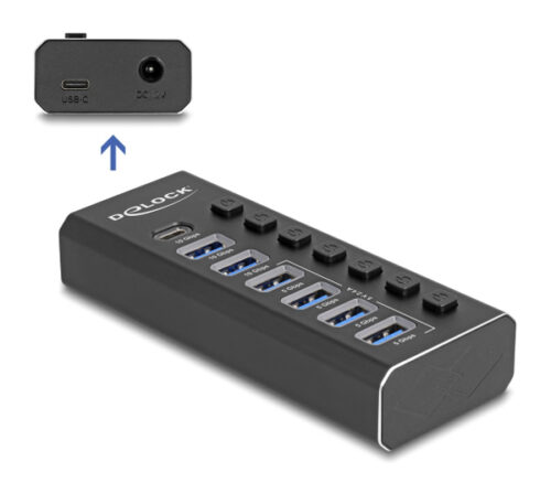 DELOCK USB hub 64326 με διακόπτες