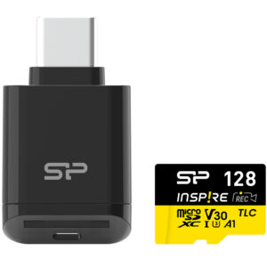 SILICON POWER κάρτα μνήμης microSDXC Inspire με card reader