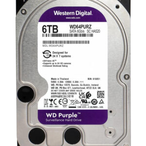 WD σκληρός δίσκος 3.5" Purple Surveillance 6TB