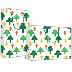 ΧΑΡΤΙΝΗ ΤΣΑΝΤΑ "ΧΡΙΣΤΟΥΓΕΝΝΙΑΤΙΚΑ ΔΕΝΤΡΑ" landscape