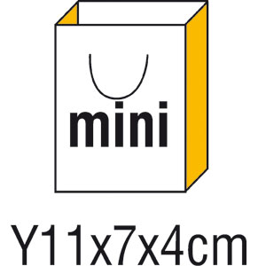 ΧΑΡΤΙΝΗ ΤΣΑΝΤΑ ΜΕ ΚΟΡΔΟΝΙ ΠΟΛΥΤΕΛΕΙΑΣ MINI Y11x7x4cm