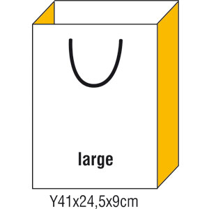 ΧΑΡΤΙΝΗ ΤΣΑΝΤΑ ΜΕ ΚΟΡΔΟΝΙ ΠΟΛΥΤΕΛΕΙΑΣ LARGE Y41x24,5x9cm