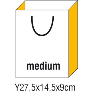 ΧΑΡΤΙΝΗ ΤΣΑΝΤΑ ΜΕ ΚΟΡΔΟΝΙ ΠΟΛΥΤΕΛΕΙΑΣ MEDIUM Υ27,5x14,5x9cm