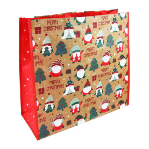 ΣΑΚΟΥΛΑ ΔΩΡΟΥ XMAS GONKS ΥΦΑΣΜΑΤΙΝΗ 45x45x20cm