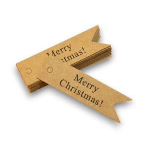 ΚΑΡΤΕΛΑΚΙΑ ΚΡΑΦΤ 7x2cm MERRY CHRISTMAS ΣΕΤ/50